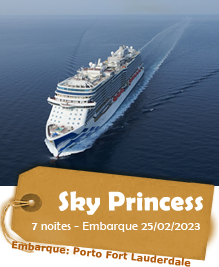 Sky Princess - 7 noites - Embarque em 25/02/2023 Sky Princess - 7 noites - Embarque em 25/02/2023